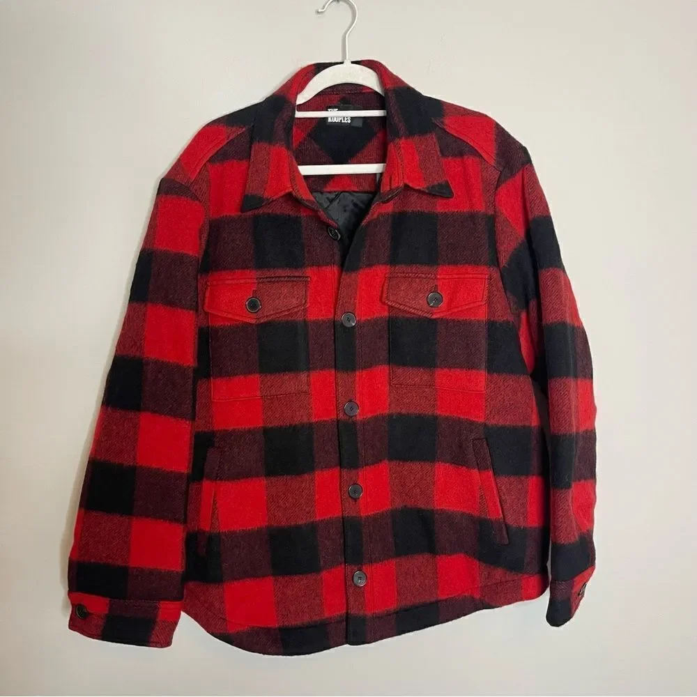 $615 The Kooples Overshirt-style checked jacket Men’s NWT Large